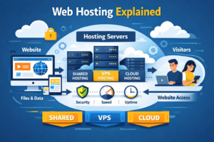 Web Hosting Explained: Beginner To Advanced Guide (2026) 1 Web hosting explained guide showing how hosting works for websites