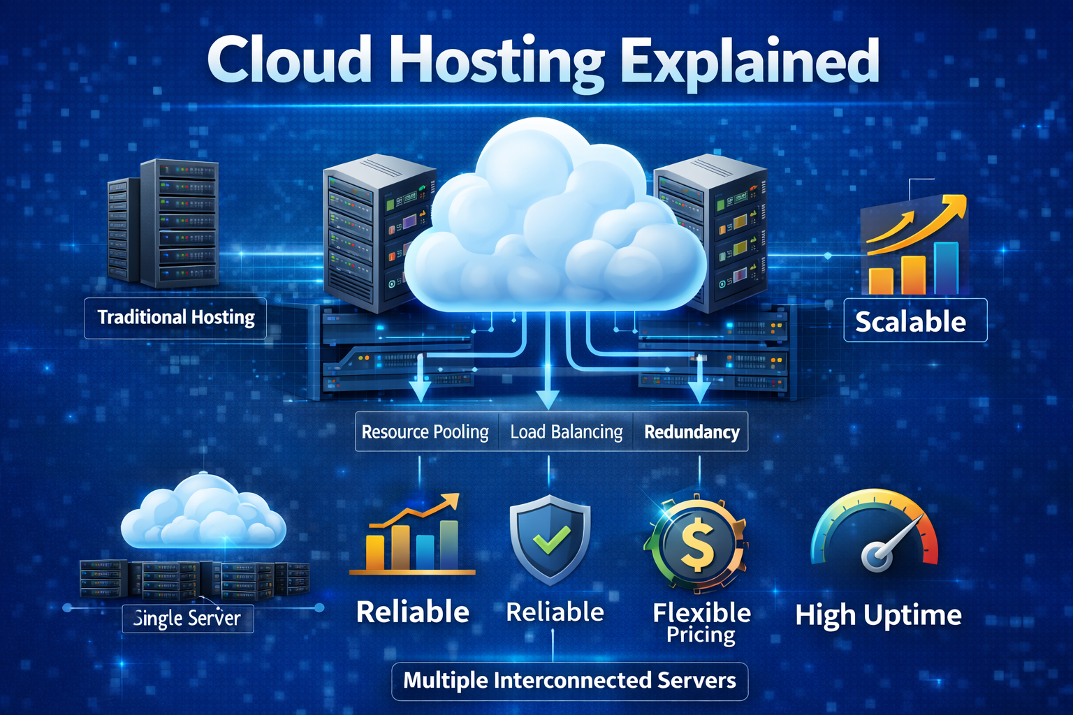 Cloud Hosting Explained (2026): Benefits, Costs & Use Cases